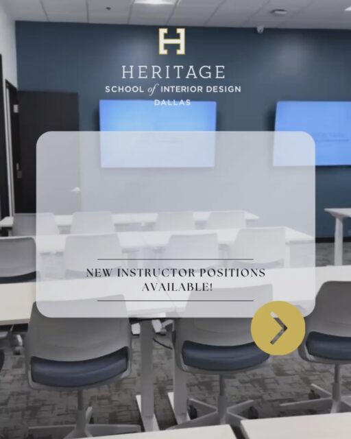 New courses. New faces. Same inspiring mission. ✨

HSID Dallas is growing — and we’re on the lookout for talented instructors to join our team! We have a variety of courses for you to instruct, and the best part? Teaching across multiple courses could result in full-time salary equivalency (on a part-time schedule) 🤩

Think you’ve got what it takes to help shape the next generation of designers? Let’s chat. Email your resume to info@hsidtexas.com and check out our website for our course descriptions! 

We’d love to have you in our classroom! 🤗

#werehiring #instructors #interiordesign #jobposting #designschool #dallastx #parttime #applytoday #heritageschoolofinteriordesign #hsiddallas #growing #teachdesign #designprofessional #technicalcourses