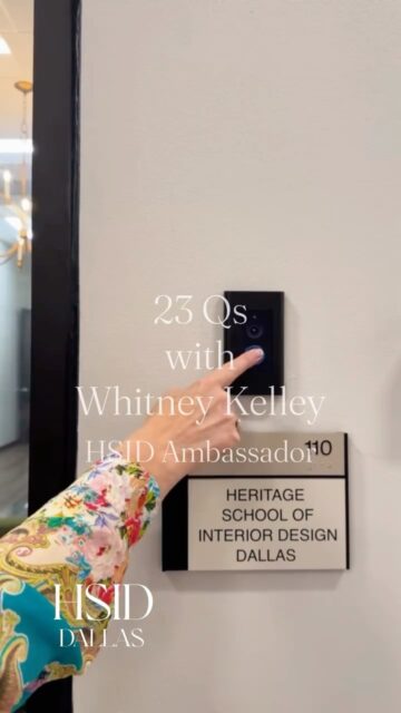 Ever wonder who the next big name in Dallas design might be? Spoiler: It’s Whitney Kelley.

We took a page out of Vogue’s playbook and hit her with 23 rapid-fire questions — from her favorite design trend, to her dream celebrity client, to the firm she’s dying to work for post-graduation, *hint* it’s @awelldressedhomellc !!! Whitney shows up to school with creativity, confidence, and charisma. ✔️

This is your official intro to one of HSID Dallas’ Student Ambassadors. Dallas design community, meet Whitney. 🤍

👇🏼 Let’s show her some love + give her a warm welcome to the world of interiors!

#studentambassador #hsiddallas #ambassador #meetwhitney #dallasdesign #dallasdesigner #designstudent #interiordesignschool #vogue #23questions #vogueinterview #learndesign #dallastx #dreamschool #newdesigner #welcome #rapidfire